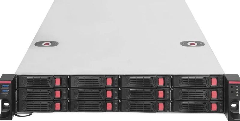 Silverstone RM22-312 Rackmount Serverkast - 2U - E-ATX - Zwart - Staal