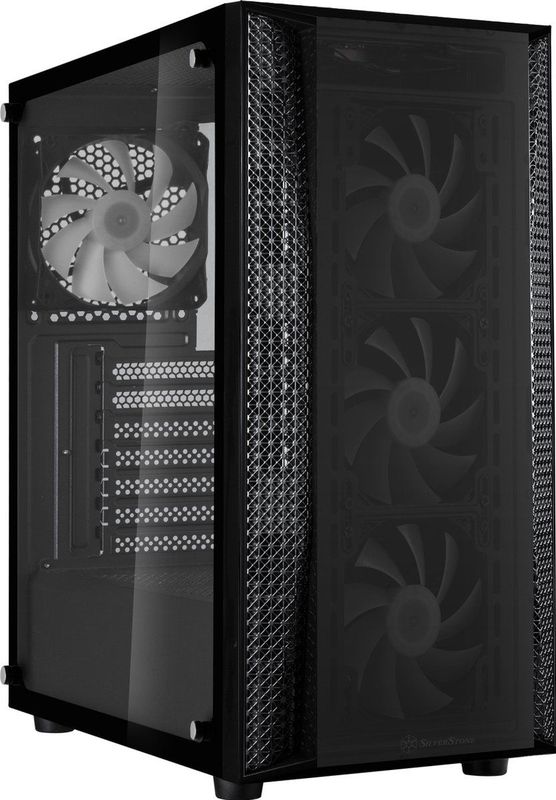 Silverstone - FARA B1 Pro Tower - Zwart - Gehard Glas - ARGB Ventilatoren