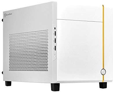 SilverStone Technology SUGO 14, wit, mini-ITX Cube chassis, ondersteuning voor grafische kaarten, lange lengte met 3 sleuven/ATX PSU/240 mm AIO, 4 afneembare panelen, SST-SG14W