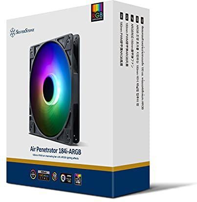SilverStone Technology SST-AP184i-ARGB Air Penetrator computerkoeler, 180 mm, luchtkanaal, met ARGB-lichteffecten
