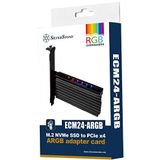 SilverStone SST-ECM24-ARGB - PCI-E Gen4 Erweiterungskarte zu M.2 (NGFF) - mit Kühler, ARGB