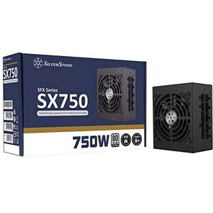 SilverStone Technology SST-SX750-PT SFX-serie, 750 W, 80 Plus bronzen stille pc-voeding met 92 mm ventilator