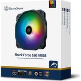 SilverStone Shark Force 160 ARGB Case Fan - Zwart - 160mm