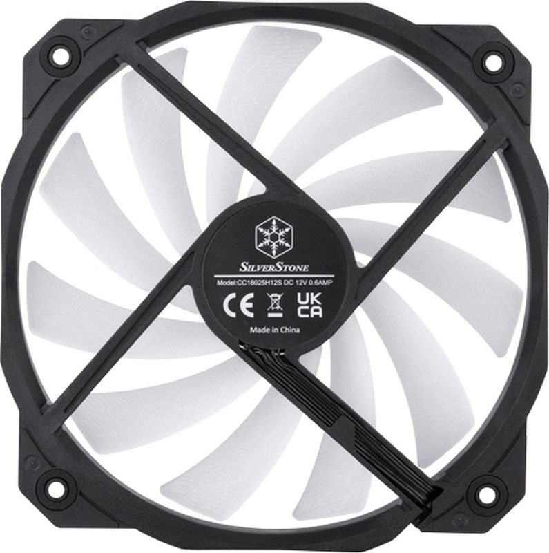 SilverStone Shark Force 160 ARGB Case Fan - Zwart - 160mm