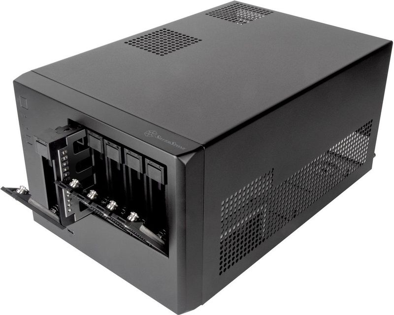 SilverStone Technology CS351 - NAS-Chassis - Zwart - Hot-Swappable - 5-Bay