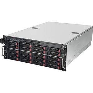 SilverStone Technology RM43-320-RS, 2,5 inch / 3,5 inch 20 bays 4U harde schijf/SSD rack monteerbare opslagarray met SFF-8643 12 GB/s Mini SAS HD interface, SST-RM43-320-RS zilver
