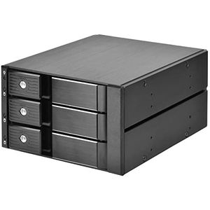 Silverstone SST-FS303-12G - 3 Bay - Aluminium - Zwart - Hot Swap Mobile Rack