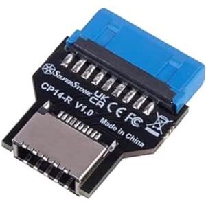 Silverstone SST-CP14-R, rechte interne USB 3.0-penbalk-(19-pins) naar USB 3.1 / -3.2 Type-C (20-pins) Key A Adapter