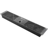 Silverstone SST-RCP2B-480 - 2U universeel koelrekpaneel met 4x 80mm zwarte ventilatoren (80 mm, 1 x), PC ventilator, Zwart