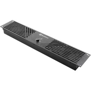 Silverstone SST-RCP2B-480 - 2U universeel koelrekpaneel met 4x 80mm zwarte ventilatoren (80 mm, 1 x), PC ventilator, Zwart