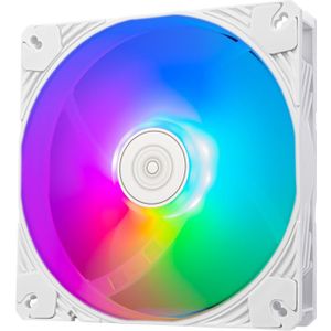 SilverStone Technology Shark Force 140 ARGB Leistungsverstärkter 140-mm-PWM-ARGB-Lüfter, SST-SF140W-ARGB (Weiß)