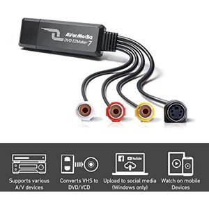 AVerMedia DVD EZMaker 7 - Videooptagelsesadapter - USB 2.0 - Mac OS is not supported.