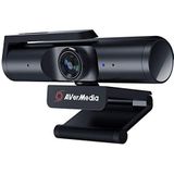 AVerMedia Live Streamer PW513, 4K UHD, 1080p/60fps, webcam met microfoon voor zoomconferenties, vergaderingen en vlogging, ultragroothoek, KI Auto-Framing