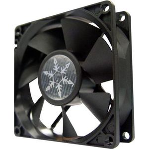 Silverstone 80 mm ventilator SST-FN81 (80 mm, 1 x), PC ventilator, Zwart