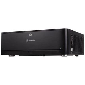 SilverStone SST-GD06B - Grandia HTPC Micro ATX desktopbehuizing met hoog vermogen en geluidsarm koelsysteem, zwart