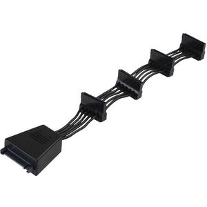 Silverstone - SST-CP06 - SATA-Stroomverdeler - Zwart - Hoogwaardige Kwaliteit