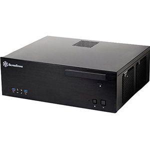 SilverStone SST-GD04B USB 3.0 Grandia PC-behuizing HTPC Micro ATX, hoge stille luchtstroomprestaties, zwart