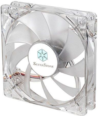 SilverStone SST-FN121-P-RL – Serie FN 120 mm ventilator voor computer, geluidsarm, krachtige luchtstroom, 9 vleugels, 4 rode leds