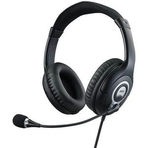 Acer GP.HDS11.00T hoofdtelefoon/headset Bedraad Hoofdband Zwart, Grijs