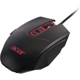 Acer Nitro Gaming Mouse (4.200 DPI, aanpasbaar met vier niveaus en acht toetsen incl. Burst Fire, LED-verlichting, optionele gewichten (4x 5g)) rood/zwart