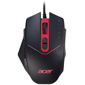 Acer Nitro Gaming Mouse 4200 DPI Verstelbaar 4 niveaus en 8 toetsen met Burst Fire Feuer, LED-verlichting, optioneel gewicht (4 x 5 g) rood/zwart