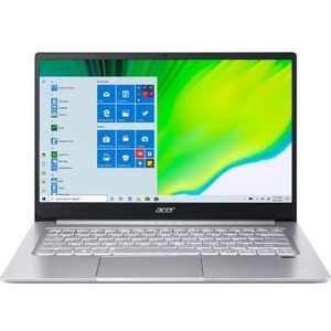 Acer Swift 3 SF314-59-56W5 Intel Core i5-1135G7 Ultradunne laptop, 14 inch FHD IPS, laptop (8 GB RAM, 512 GB SSD, Iris Xe Graphics, Windows 10) AZERTY-toetsenbord (Frans), laptop grijs