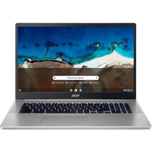 Acer Chromebook 317 CB317-1H-C7TP Laptop 17,3 inch Full HD, laptop (Intel Celeron N4500, 8 GB RAM, 128 GB eMMC, Intel UHD Graphics, Chrome OS), laptop, zilvergrijs