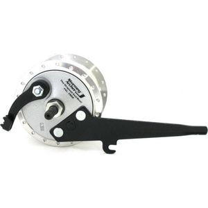 Dynamo voornaaf met trommelrem Sturmey Archer X-FDD 3.0W - high polish alumunium