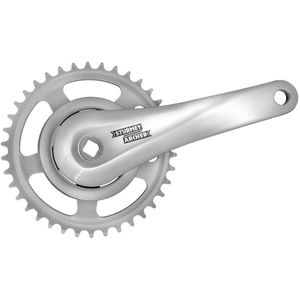Sunrace Cranket 38T, Kurbellänge 170 mm. Silber, Alumnium, spiellos. 95 mm Abdeckung. 0 mm Tiefe