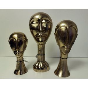 Hoofd - 3 set - Goud - Ornament - Milko - 32cm - Ø13cm