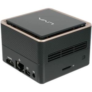 ECS - Liva Q3 Plus - Barebone - Zwart - AMD Ryzen Embedded R1505G