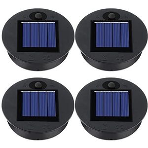 Bantopgong 4 Pieces Replacement Solar Light Tops Outdoor Light Solar Light Parts Round Solar Waterproof