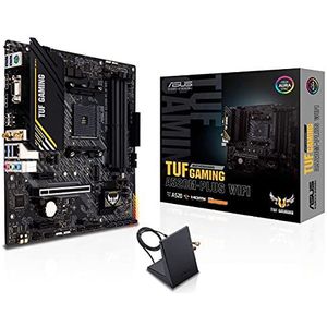 ASUS TUF Gaming A520M-PLUS WiFi Gaming Moederbord Micro-ATX AMD B550 Ryzen AM4, M.2, Wi-Fi 802.11ac, SATA 6Gbit/s, USB 3.2 Gen 1, SATA 6Gbps en adresseerbare Aura-aansluitingen 2 Gen