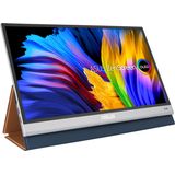 ASUS ZenScreen MQ13AH, draagbare USB-monitor, 13,3 inch, Full HD (1920 x 1080), OLED, 1 ms, USB Type-C, Mini-HDMI, Naderingssensor, Smart Case, HDR-10, blauwlichtfilter, Flicker Free, zwart