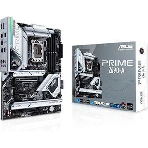 ASUS Prime Z690-A: Intel Z690 LGA 1700 ATX-moederbord (PCIe 5.0, 4 x M.2, 16 1 DrMOS, DDR5, DisplayPort, 2.5Gb Intel LAN, HDMI, DP, USB 3.2 Gen2x2 type-C, USB 3.2 Gen2 type-C front, Thunderbolt 4)