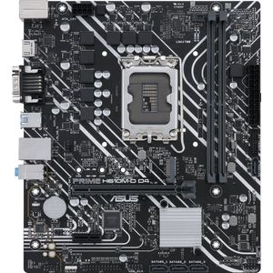 ASUS PRIME H610M-D D4 Gaming moederbord socket Intel LGA 1700 (Intel H610, mATX, DDR4 geheugen, PCIe 4.0, M.2, COM Port, LPT Header, RGB Header)