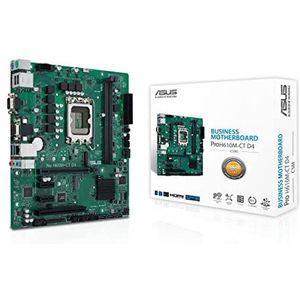 ASUS PRO H610M-C D4-CSM moederbord mATX, Intel H610, LGA1700, DDR4, PCI 4.0, Intel 1Gb LAN, Realtek 7.1 Surround, 1xM.2, 4xSATA 6GB/s, USB 3.2 Gen 1, Asus Control Center Express, zwart