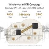 Asus - ZenWiFi AX XT9 - Wifi-repeater - Zwart - Mesh-systeem