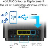 ASUS ZenWiFi XT9 - Mesh WiFi - AX7800 - Tri-Band - AiMesh - Zwart- 1-Pack
