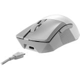 ASUS ROG Gladius III Wireless AimPoint White RGB Gaming Maus (optischer ROG AimPoint-Sensor, 36.000 DPI, 650 IPS, ROG Micro Switches, ergonomisch, 2,4-GHz, Bluetooth, USB, weiß)