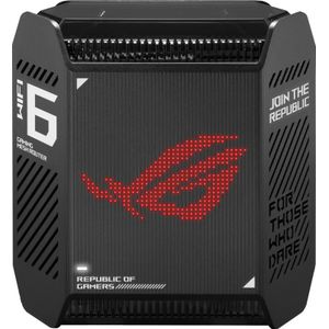 ASUS ROG Rapture GT6 Tri-Band WiFi 6 Mesh WiFi System – Ideal for home and gaming, smart antenna, covers up to 5,800 sq ft, triple-level game acceleration, free internet security, 2.5 G Ethernet port