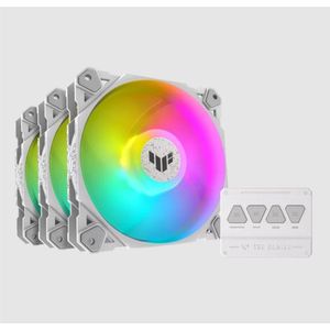 ASUS TUF GAMING TF120 ARGB WHITE EDITION 3IN1 Computer behuizing Luchtkoeler 12 Wit 3 stuk