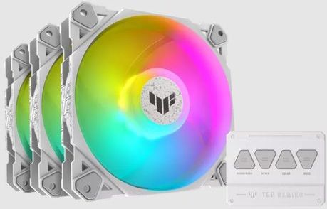 ASUS TUF GAMING TF120 ARGB WHITE EDITION 3IN1 Computer behuizing Luchtkoeler 12 Wit 3 stuk