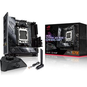 Asus ROG STRIX X670E-I GAMING WIFI Moederbord Socket AMD AM5 Vormfactor Mini-ITX Moederbord chipset AMD® X670
