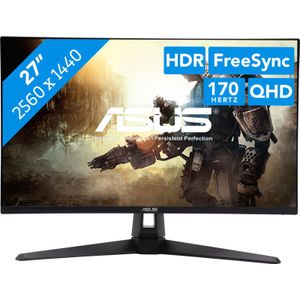 ASUS TUF Gaming VG27AQA1A - QHD Gaming Monitor - 144hz (170Hz overklokbaar) - 27 inch
