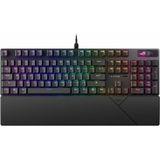 ASUS ROG Strix Scope II gaming toetsenbord in volledige grootte, dempend schuim, ROG NX Snow voorgesmeerde schakelaars, UV-gecoate ABS-toetsen, multifunctionele bediening, snelle toegang, RGB