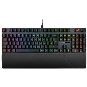 ASUS ROG Strix Scope II RX RGB Gaming Tastatur (QWERTZ-Layout, AURA Sync RGB Beleuchtung, optische ROG RX Red-Switches, Streaming-Hotkeys, Multifunktions-Bedienelemente, ergonomische Handgelenkstütze)