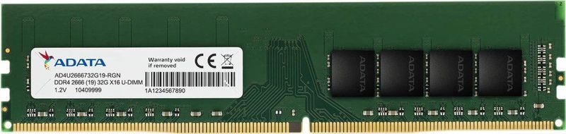 Adata - AD4U266616G19-SGN - RAM - Zwart - 1 x 16GB - DDR4 2666 MHz