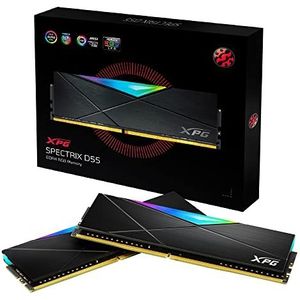 ADATA XPG SPECTRIX D55 16GB (2x 8GB) DDR4 RGB 3600MHz werkgeheugen (2x 8GB), dual pakket, high-performance desktop werkgeheugen werkgeheugen) zwart