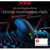 XPG - Alpha Gamingmuis - Zwart - Ergonomisch Ontwerp - PIXART PAW 3335 Sensor